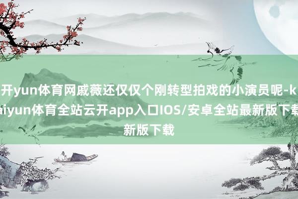 开yun体育网戚薇还仅仅个刚转型拍戏的小演员呢-kaiyun体育全站云开app入口IOS/安卓全站最新版下载