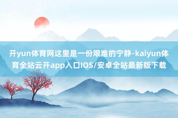 开yun体育网这里是一份艰难的宁静-kaiyun体育全站云开app入口IOS/安卓全站最新版下载