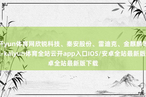 开yun体育网欣锐科技、秦安股份、雷迪克、金麒麟等跟涨-kaiyun体育全站云开app入口IOS/安卓全站最新版下载