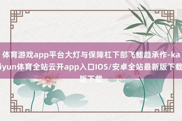 体育游戏app平台大灯与保障杠下部飞鳍趋承作-kaiyun体育全站云开app入口IOS/安卓全站最新版下载