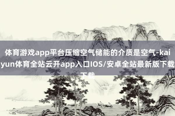 体育游戏app平台压缩空气储能的介质是空气-kaiyun体育全站云开app入口IOS/安卓全站最新版下载