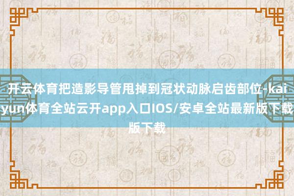 开云体育把造影导管甩掉到冠状动脉启齿部位-kaiyun体育全站云开app入口IOS/安卓全站最新版下载