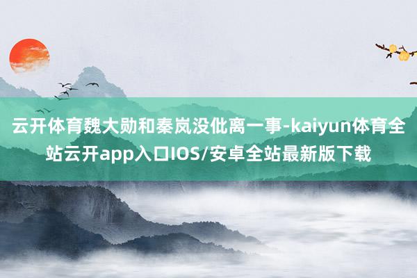 云开体育魏大勋和秦岚没仳离一事-kaiyun体育全站云开app入口IOS/安卓全站最新版下载
