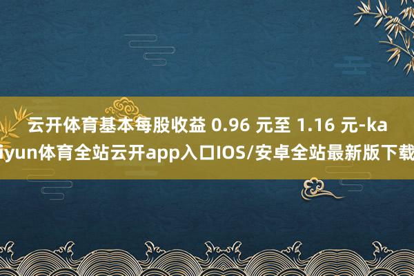 云开体育基本每股收益 0.96 元至 1.16 元-kaiyun体育全站云开app入口IOS/安卓全站最新版下载