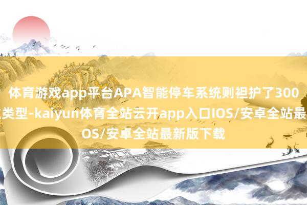 体育游戏app平台APA智能停车系统则袒护了300多种车位类型-kaiyun体育全站云开app入口IOS/安卓全站最新版下载