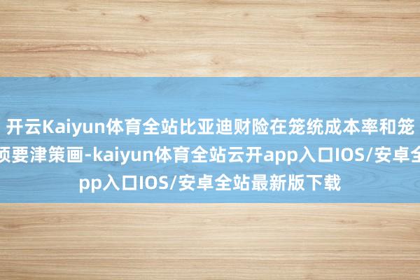 开云Kaiyun体育全站比亚迪财险在笼统成本率和笼统赔付率这两项要津策画-kaiyun体育全站云开app入口IOS/安卓全站最新版下载