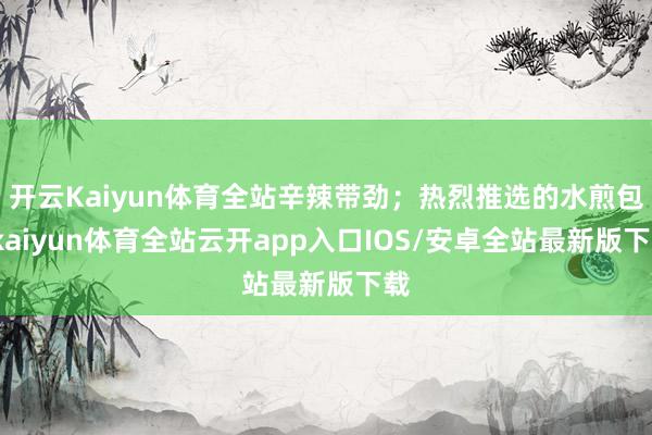 开云Kaiyun体育全站辛辣带劲；热烈推选的水煎包-kaiyun体育全站云开app入口IOS/安卓全站最新版下载