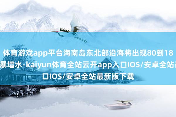 体育游戏app平台海南岛东北部沿海将出现80到180厘米的风暴增水-kaiyun体育全站云开app入口IOS/安卓全站最新版下载