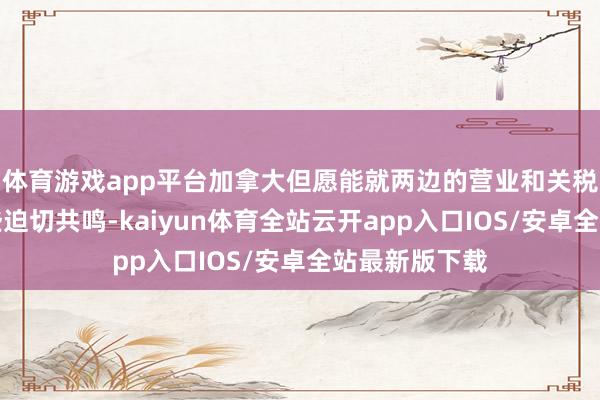 体育游戏app平台加拿大但愿能就两边的营业和关税问题达成一些迫切共鸣-kaiyun体育全站云开app入口IOS/安卓全站最新版下载