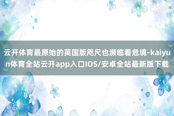 云开体育最原始的英国版咫尺也濒临着危境-kaiyun体育全站云开app入口IOS/安卓全站最新版下载