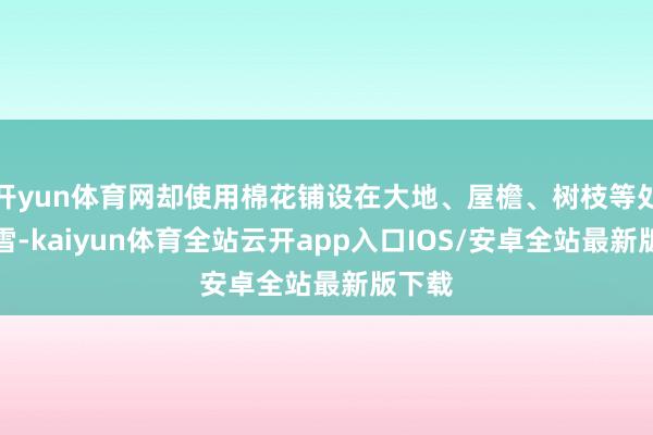 开yun体育网却使用棉花铺设在大地、屋檐、树枝等处代替雪-kaiyun体育全站云开app入口IOS/安卓全站最新版下载