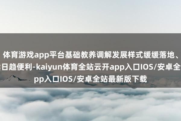 体育游戏app平台基础教养调解发展样式缓缓落地、跨境边检手续日趋便利-kaiyun体育全站云开app入口IOS/安卓全站最新版下载