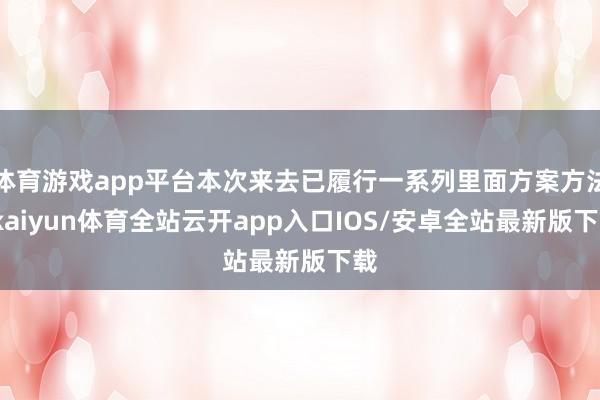 体育游戏app平台本次来去已履行一系列里面方案方法-kaiyun体育全站云开app入口IOS/安卓全站最新版下载
