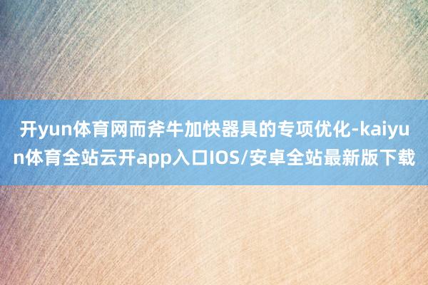 开yun体育网而斧牛加快器具的专项优化-kaiyun体育全站云开app入口IOS/安卓全站最新版下载