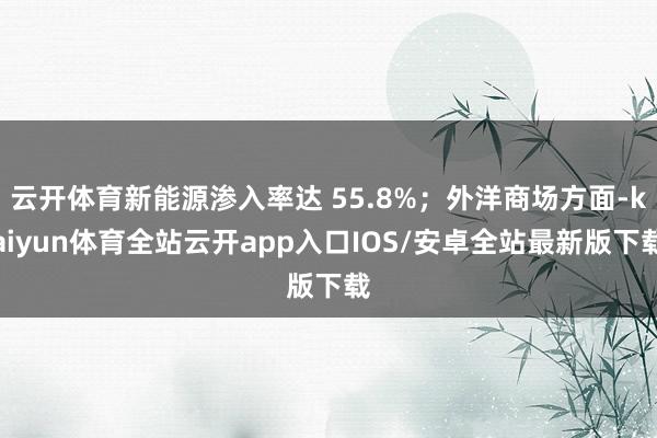 云开体育新能源渗入率达 55.8%；外洋商场方面-kaiyun体育全站云开app入口IOS/安卓全站最新版下载