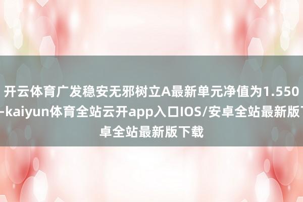 开云体育广发稳安无邪树立A最新单元净值为1.5503元-kaiyun体育全站云开app入口IOS/安卓全站最新版下载